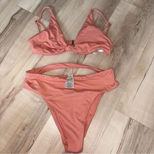 O'Neill Coral Bikini Set Size Small Cut out Bottoms